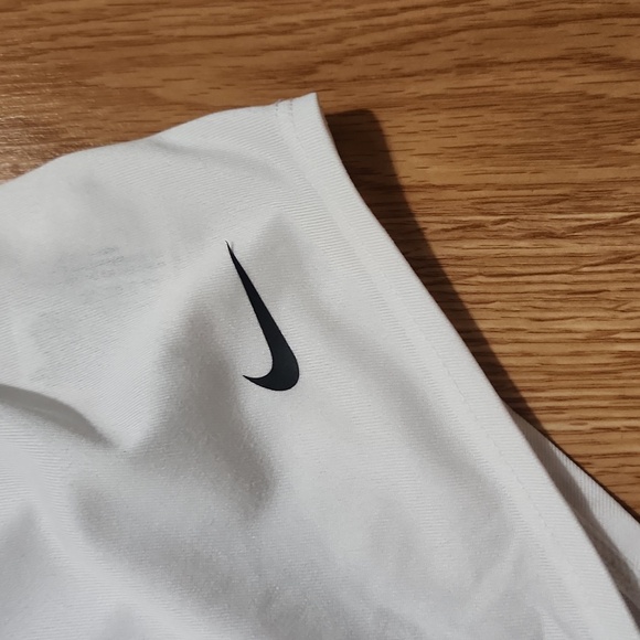 Nike White Dri-fit Tank Top with Black Straps Just Do It Racerback - Picture 3 of 7